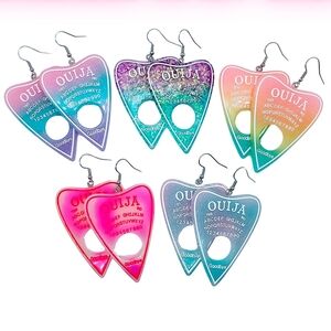 Planchette / Ouija Earrings! Hypo-Allergenic Hook Earrings‎